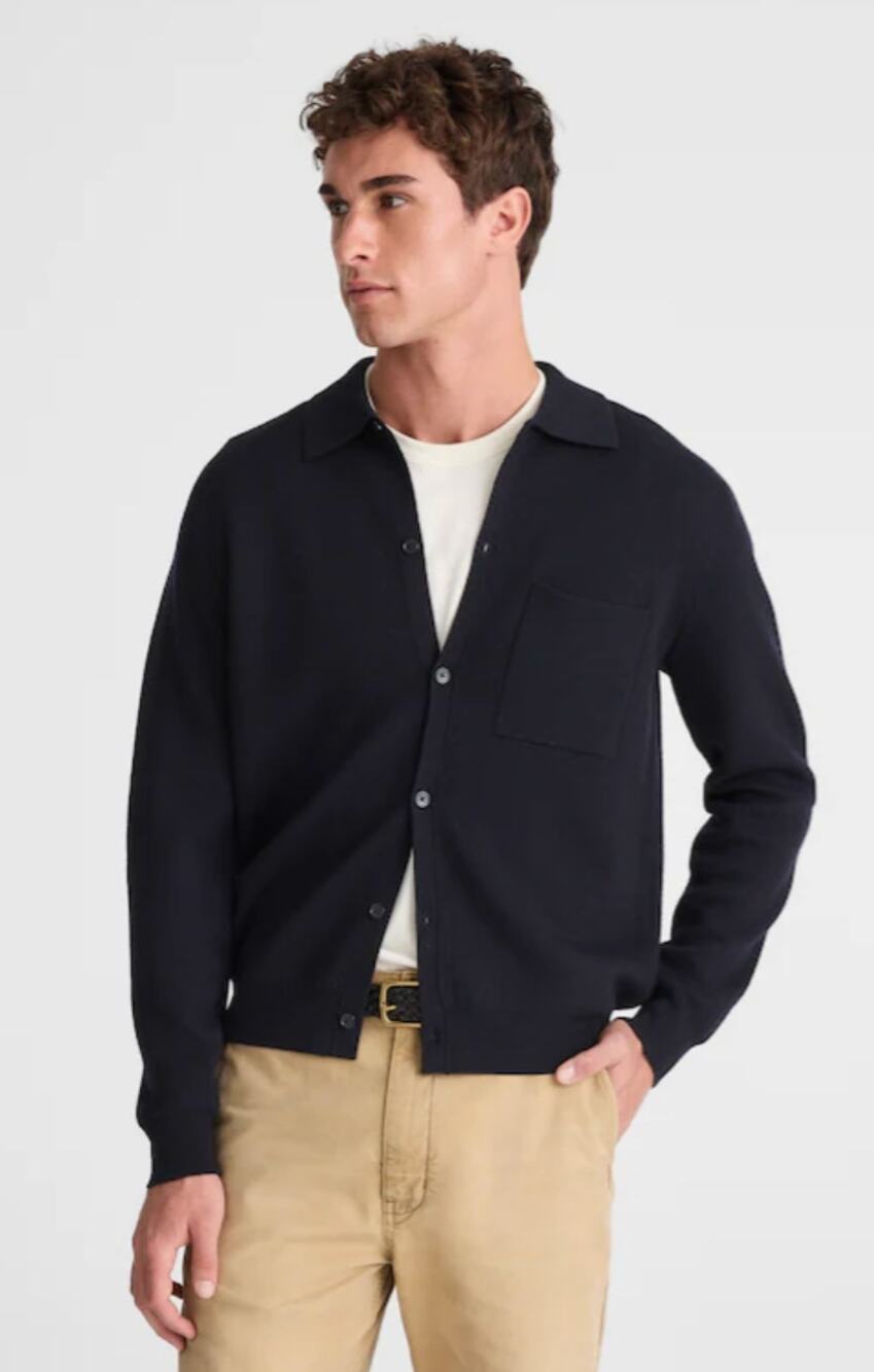 Madewell | NWT Men's Merino Collared Sweater Dark Indigo | Sz XS